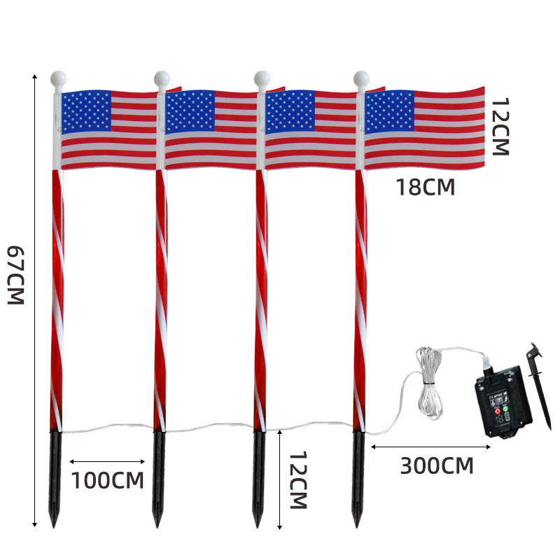 ✨LIMITED TIME 50% OFF! 🌙 Outdoor Solar Flag Stake Lights – Auto On/Off, Weatherproof, Patriotic ✨
