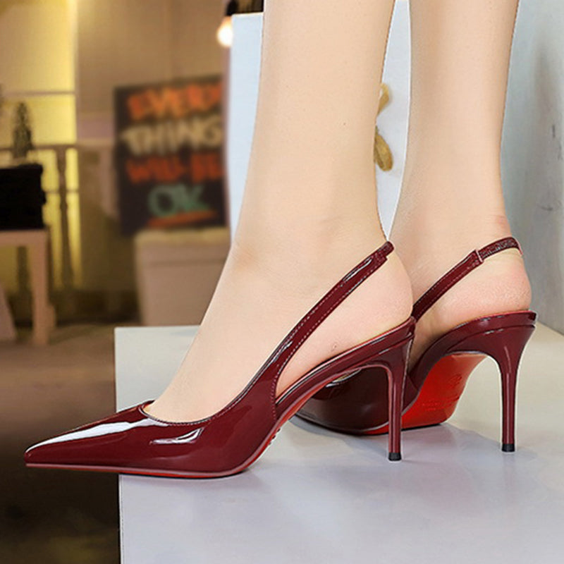 👠Elegant women's patent leather pointed-toe stiletto heels