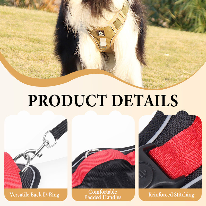 🐶 50% OFF NOW! 🛡️ No Pull Dog Harness with Leash & LED Collar – Secure & Comfortable ✨