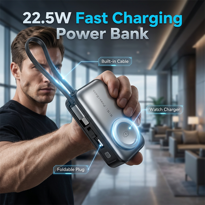 📢📢50% OFF & In Stock⏰🔋 Your Whole Charging Kit in One – Cables, Watch Pad & Plug Built-In! ⚡
