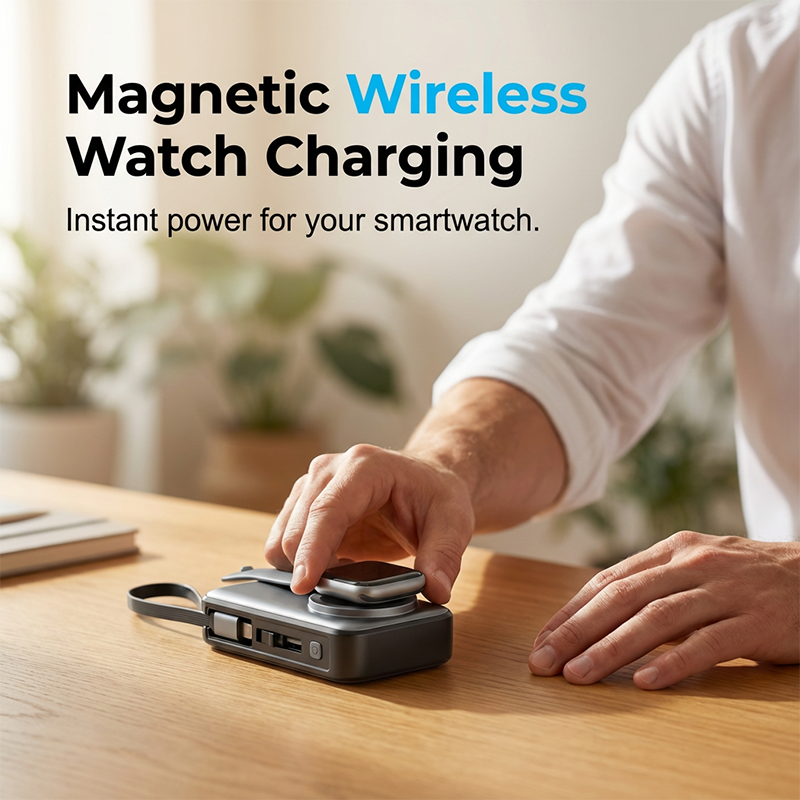 📢📢50% OFF & In Stock⏰🔋 Your Whole Charging Kit in One – Cables, Watch Pad & Plug Built-In! ⚡