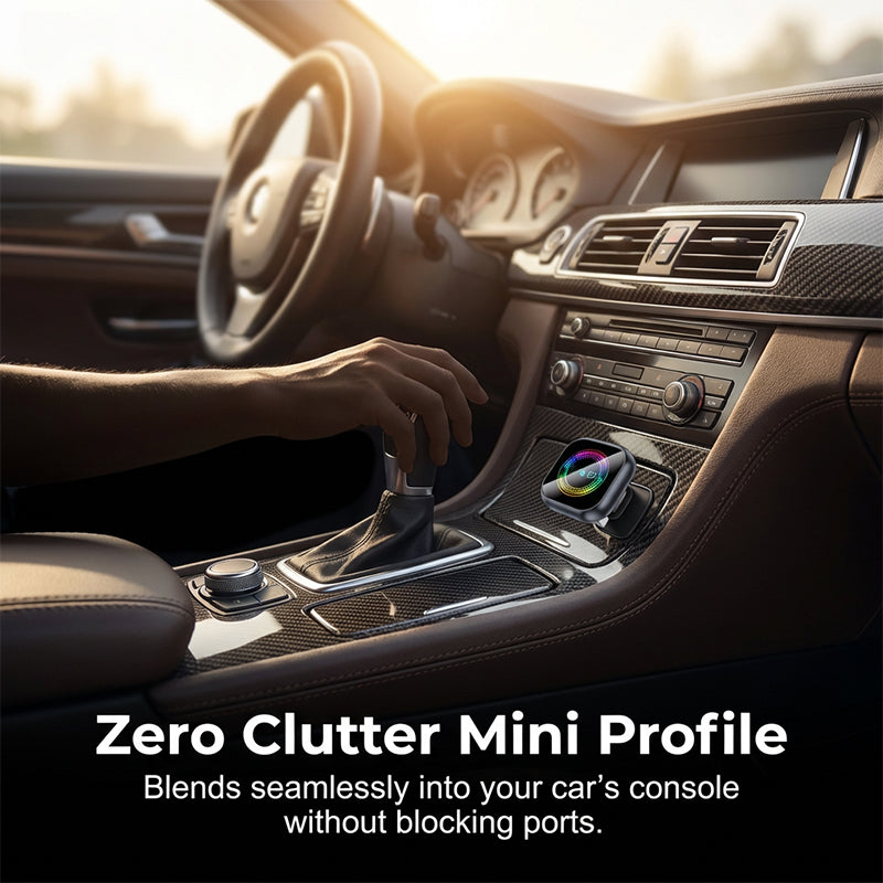 Wireless Car Adapter with RGB Light
