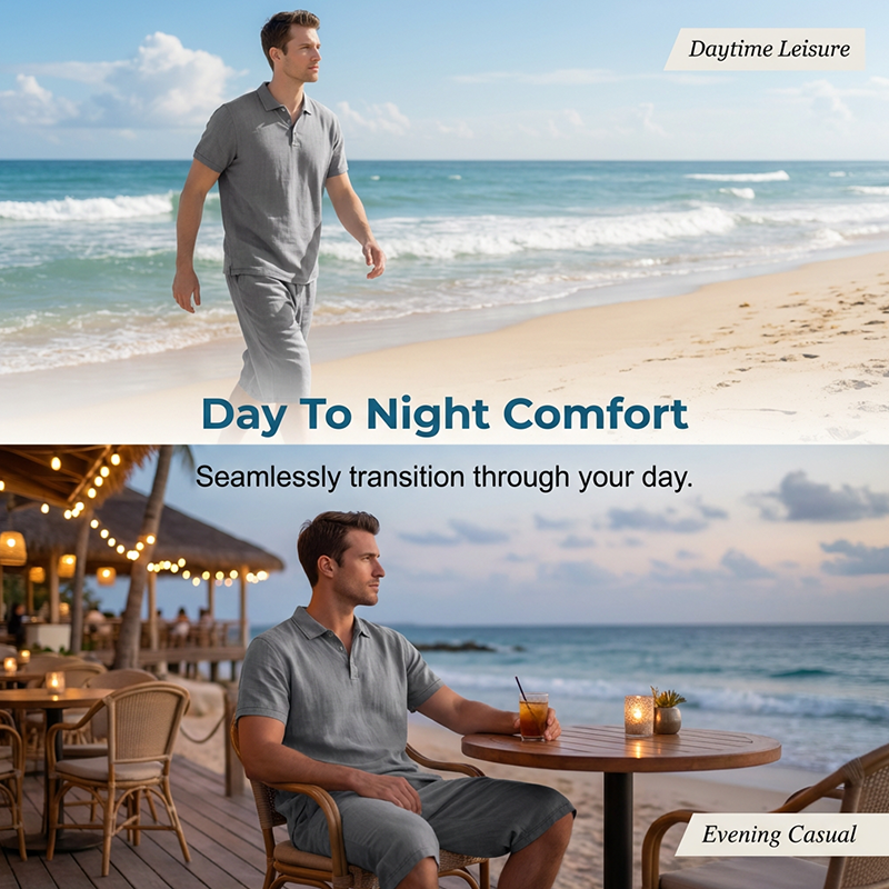 👔 LIMITED-TIME 50% OFF! ✨ Men's Linen Shirt & Capri Set – Breathable, Relaxed, Summer-Ready 🌴