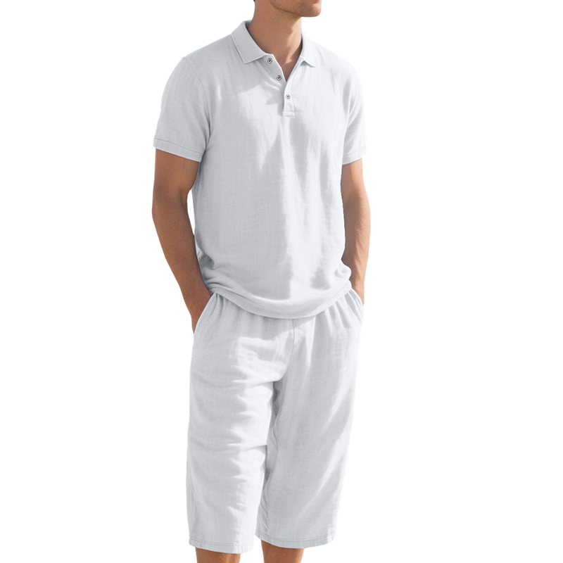 👔 LIMITED-TIME 50% OFF! ✨ Men's Linen Shirt & Capri Set – Breathable, Relaxed, Summer-Ready 🌴