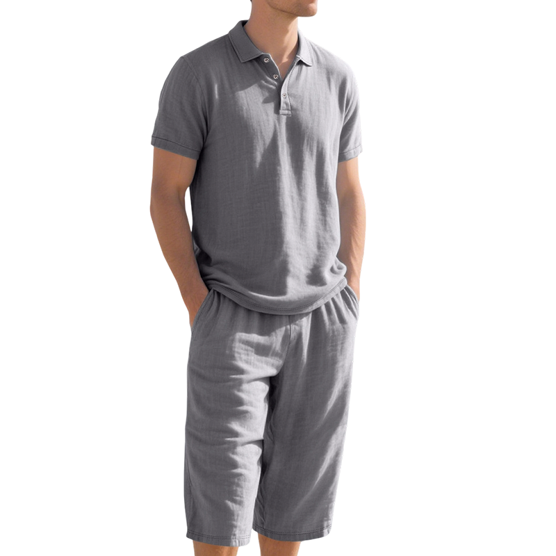👔 LIMITED-TIME 50% OFF! ✨ Men's Linen Shirt & Capri Set – Breathable, Relaxed, Summer-Ready 🌴