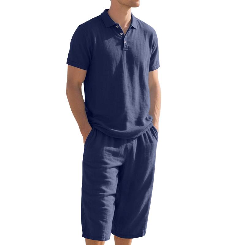 👔 LIMITED-TIME 50% OFF! ✨ Men's Linen Shirt & Capri Set – Breathable, Relaxed, Summer-Ready 🌴