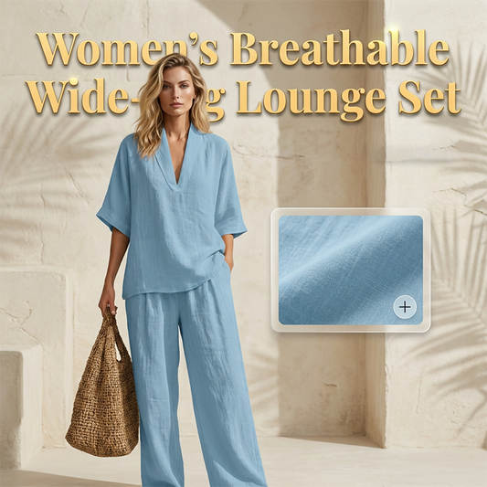🥳2026 HOT SALE🥳💞Women's Casual V-Neck Top and Wide-Leg Pants Set