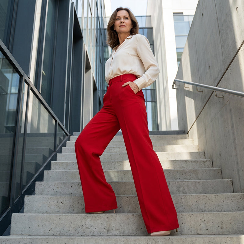👖 LIMITED-TIME 50% OFF! ✨ Women's High-Waist Wide-Leg Trousers – Flowing, Side Pockets, Versatile 🌟