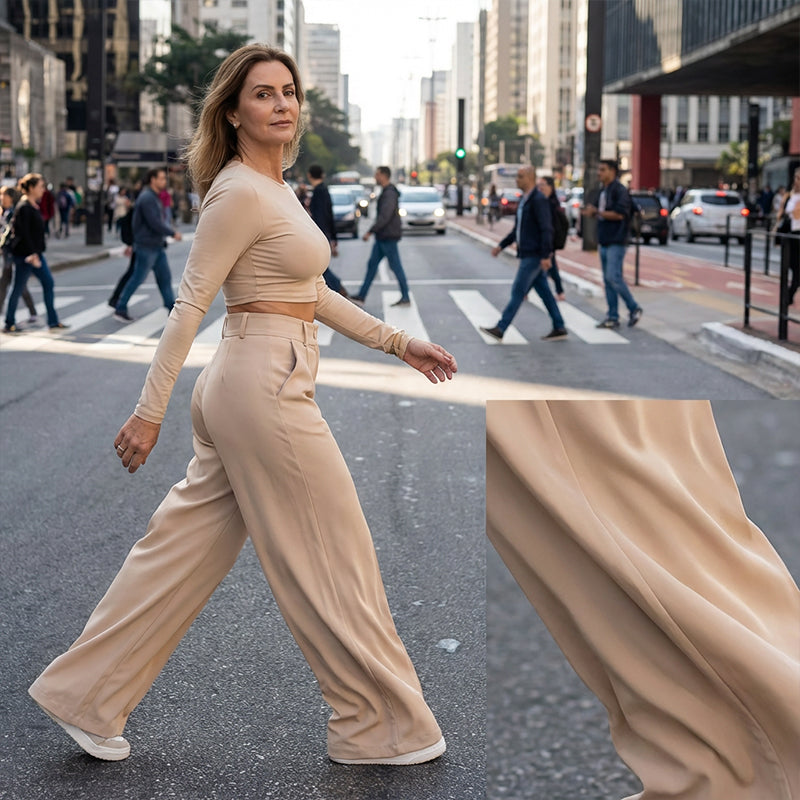 👖 LIMITED-TIME 50% OFF! ✨ Women's High-Waist Wide-Leg Trousers – Flowing, Side Pockets, Versatile 🌟