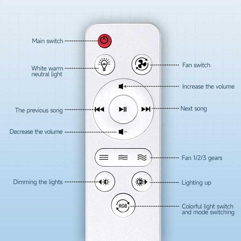 🔥Summer Special🌬️Smart Ceiling Fan with Light, RGB & Bluetooth Speaker