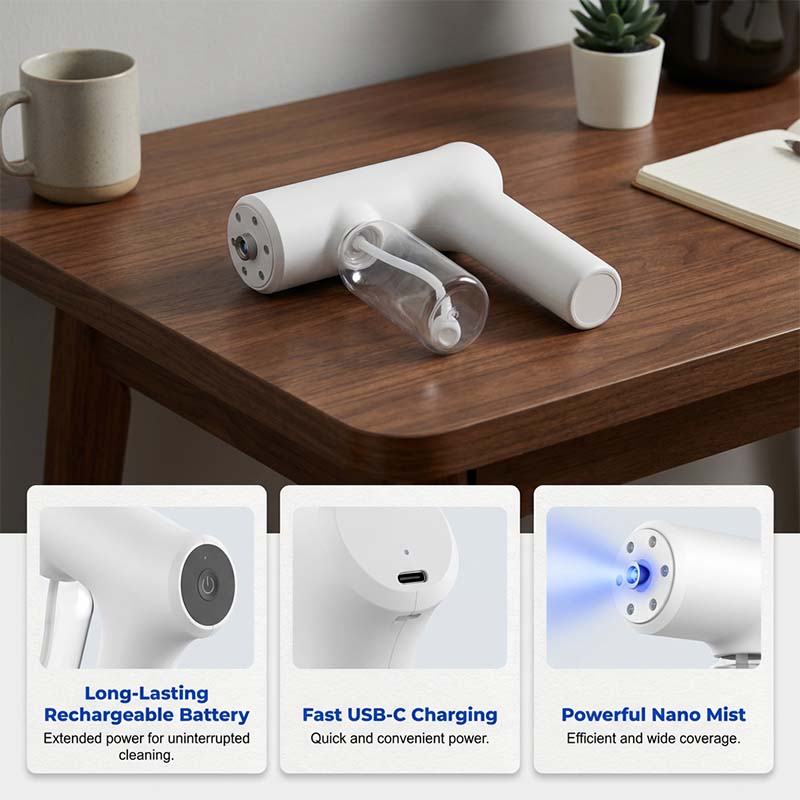 🎉 2026 Sale — Over 28,200 Sold!💧 Cordless Nano Atomizer – Touchless Disinfecting, Blue Light