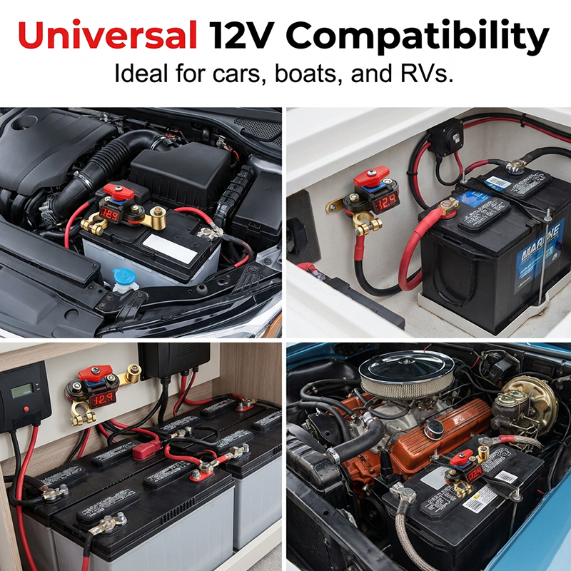Rotary Battery Disconnect Switch with Voltmeter