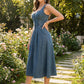 📢📢50% OFF !! ⏰Women's Button-Front Denim Dress