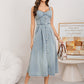 📢📢50% OFF !! ⏰Women's Button-Front Denim Dress