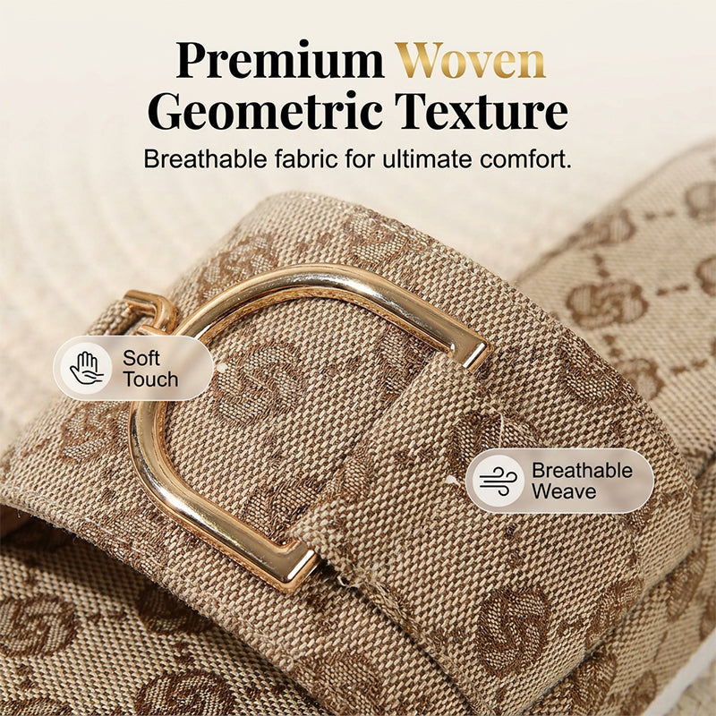 Stylish Geometric Pattern Slip-On Sandals