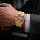 ⌚ LIMITED-TIME 50% OFF! ✨ Luxury Men's Tonneau-Shaped Watch – Rhinestone, Sleek, Bold 🪩