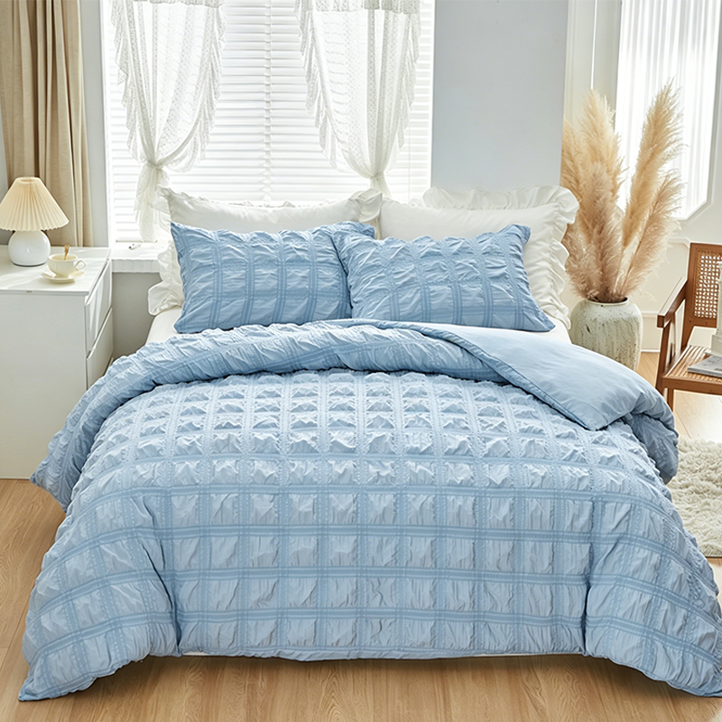 ⏳Time-Limited Special⏰3-Piece Pintuck Textured Duvet Cover Set – Sophisticated Elegance, Coordinated Look, Easy Care 🍃