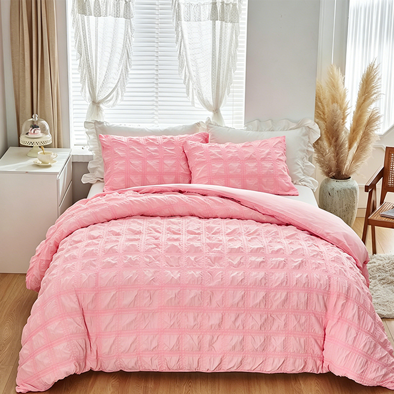 ⏳Time-Limited Special⏰3-Piece Pintuck Textured Duvet Cover Set – Sophisticated Elegance, Coordinated Look, Easy Care 🍃