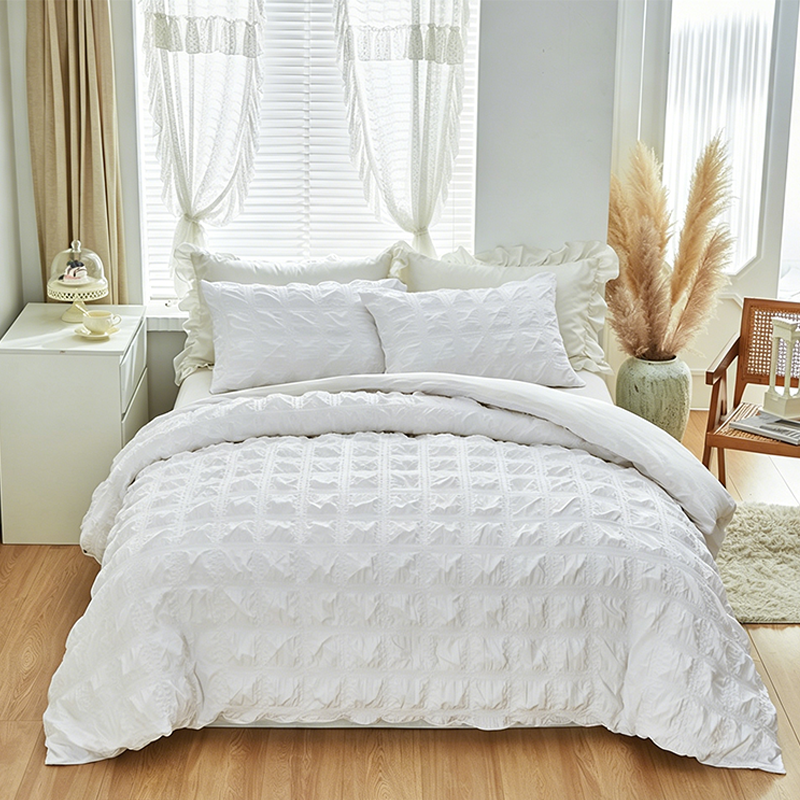 ⏳Time-Limited Special⏰3-Piece Pintuck Textured Duvet Cover Set – Sophisticated Elegance, Coordinated Look, Easy Care 🍃