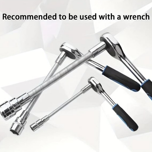 🔩 50% OFF ⚙️ Flexible ratchet extension bar – Chrome-vanadium, 3 sizes (1/4“, 3/8”, 1/2") – Reaches tight corners, ball lock – ideal for auto repair or DIY 🛠️