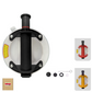 8-Inch Glass Vacuum Suction Cup with Pressure Gauge