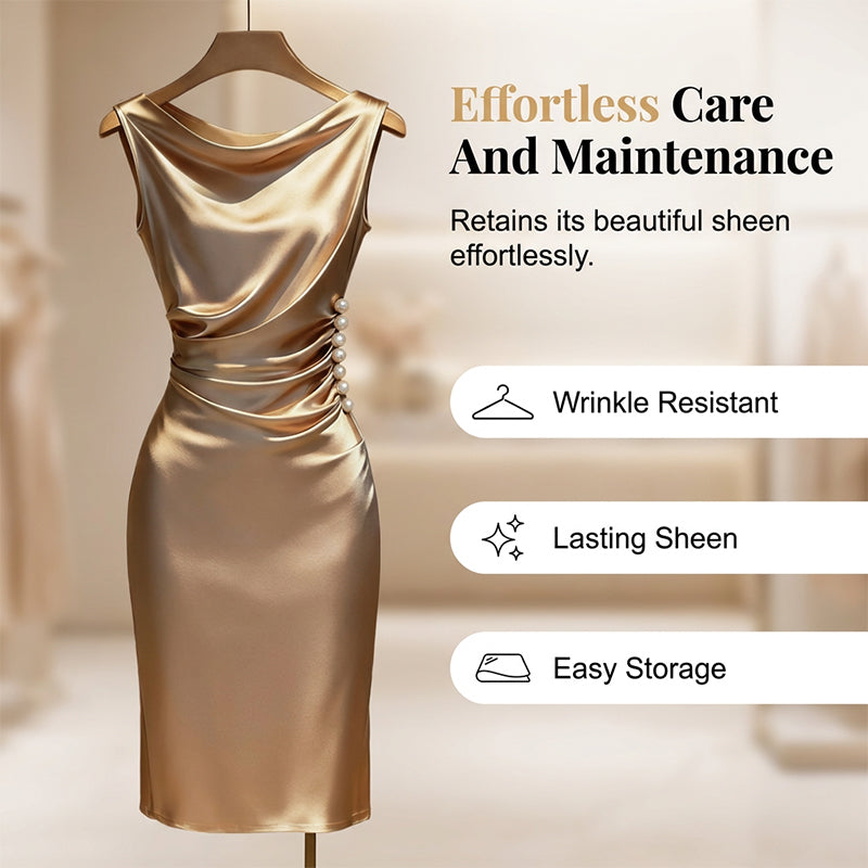📢📢40% OFF !! ⏰ Women’s Sleeveless Cowl Neck Midi Dress – Elegant, Chic & Effortless ✨