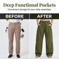 ⏳50% OFF⏰Voluminous Lantern Trousers – Pleated, Drawstring Waist, Pockets 🍁