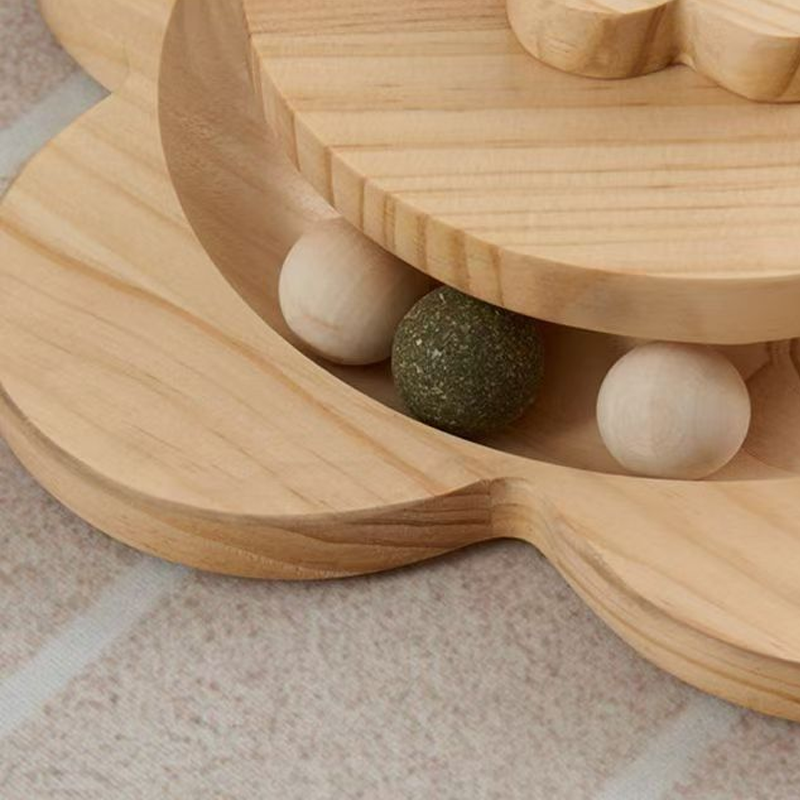 🐾 2026 Sale — Over 13,900 Sold! 🐱 Multifunctional Cat Activity Center with Scratcher and Toys – Sisal Post, Ball Track & Feather Toy 🎯