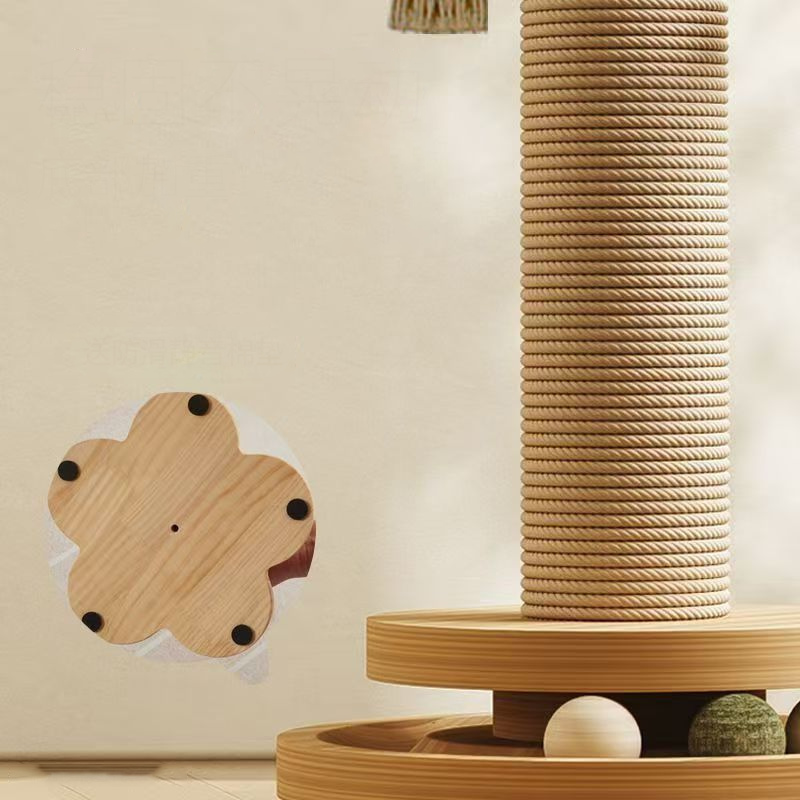 🐾 2026 Sale — Over 13,900 Sold! 🐱 Multifunctional Cat Activity Center with Scratcher and Toys – Sisal Post, Ball Track & Feather Toy 🎯