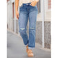 👖 LIMITED-TIME 50% OFF! ✨ Women's Ripped Straight-Leg Jeans – High-Waist, Distressed, Stretchy 🆒