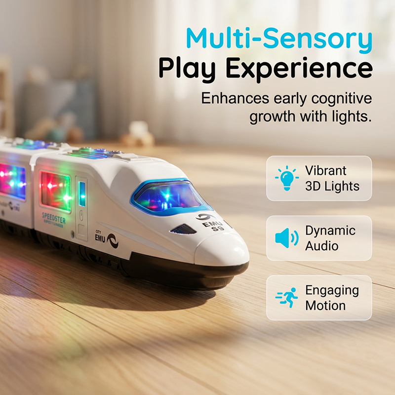 🚄 LIMITED-TIME 50% OFF! ✨ Electric Bullet Train Toy – Light-Up, Bump & Go, with Music 🎵