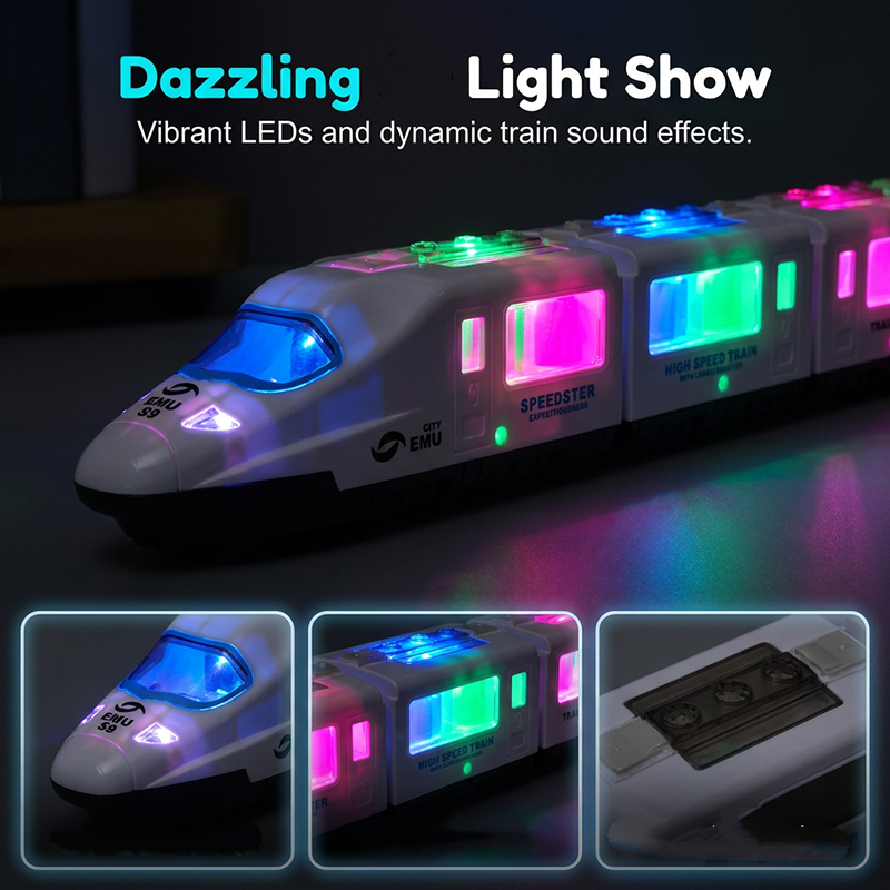 🚄 LIMITED-TIME 50% OFF! ✨ Electric Bullet Train Toy – Light-Up, Bump & Go, with Music 🎵