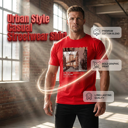 🏙️ LIMITED-TIME 50% OFF! ✨ Urban Graphic T-Shirt – New York City, Soft, Relaxed Fit ✨