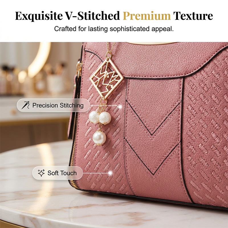 Elegant Women's Top-Handle Satchel & Shoulder Strap 🌸 Carry by Hand or Over Shoulder – Instant Polish for Any Outfit ✨