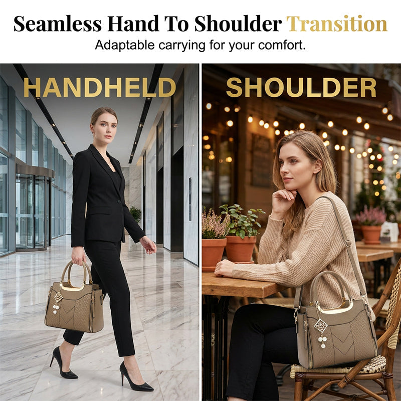 Elegant Women's Top-Handle Satchel & Shoulder Strap 🌸 Carry by Hand or Over Shoulder – Instant Polish for Any Outfit ✨