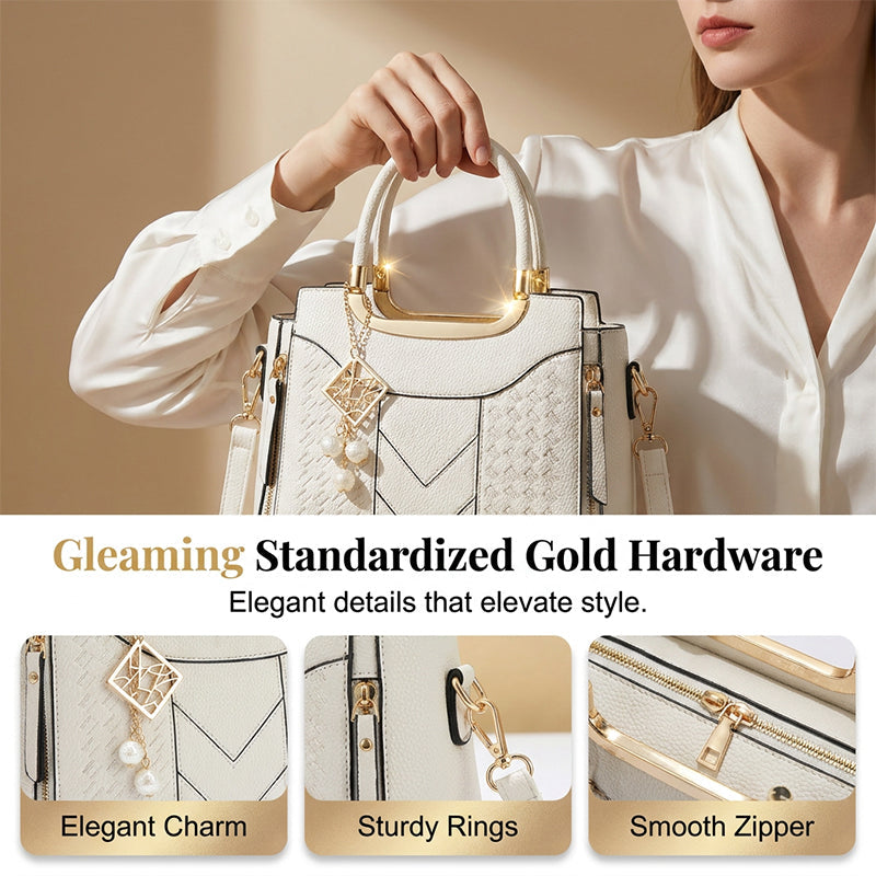 Elegant Women's Top-Handle Satchel & Shoulder Strap 🌸 Carry by Hand or Over Shoulder – Instant Polish for Any Outfit ✨