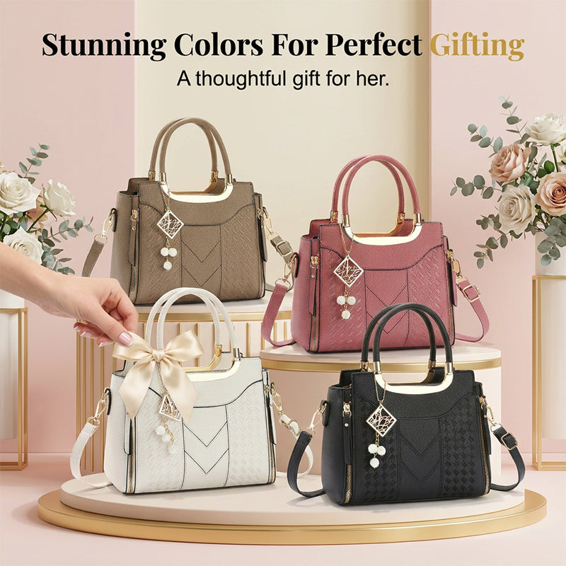 Elegant Women's Top-Handle Satchel & Shoulder Strap 🌸 Carry by Hand or Over Shoulder – Instant Polish for Any Outfit ✨