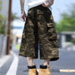 Unisex Wide-Leg Camo Cargo Shorts