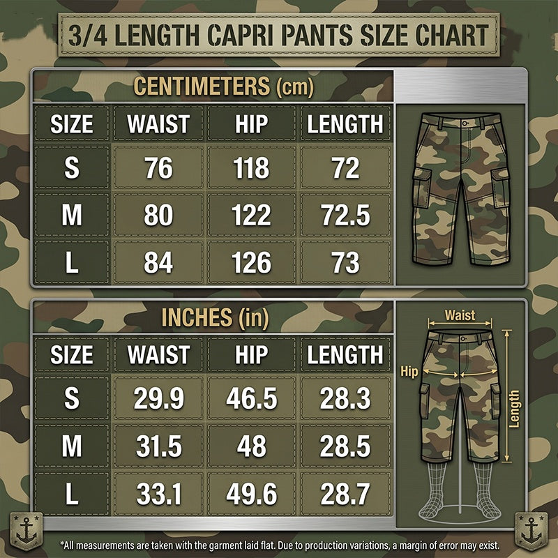 Unisex Wide-Leg Camo Cargo Shorts