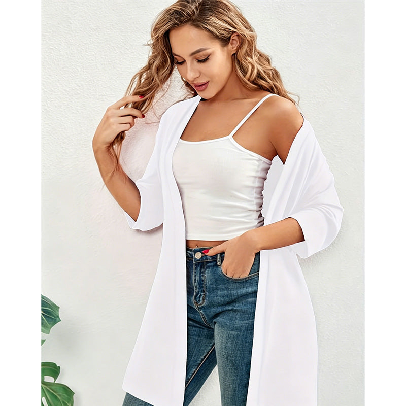 Women's Plus Size Open Front Cardigan