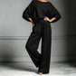 👕 LIMITED-TIME 50% OFF! ✨ Two-Piece Set – Dolman Sleeve Top, Wide-Leg Pants, Loose Fit 🌿