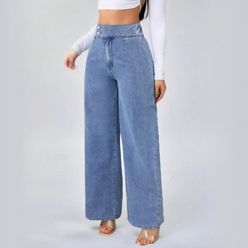 Women's High-Waist Wide-Leg Jeans