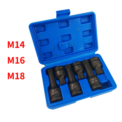 1/2" Drive Triple Square Spline Bit Socket Set