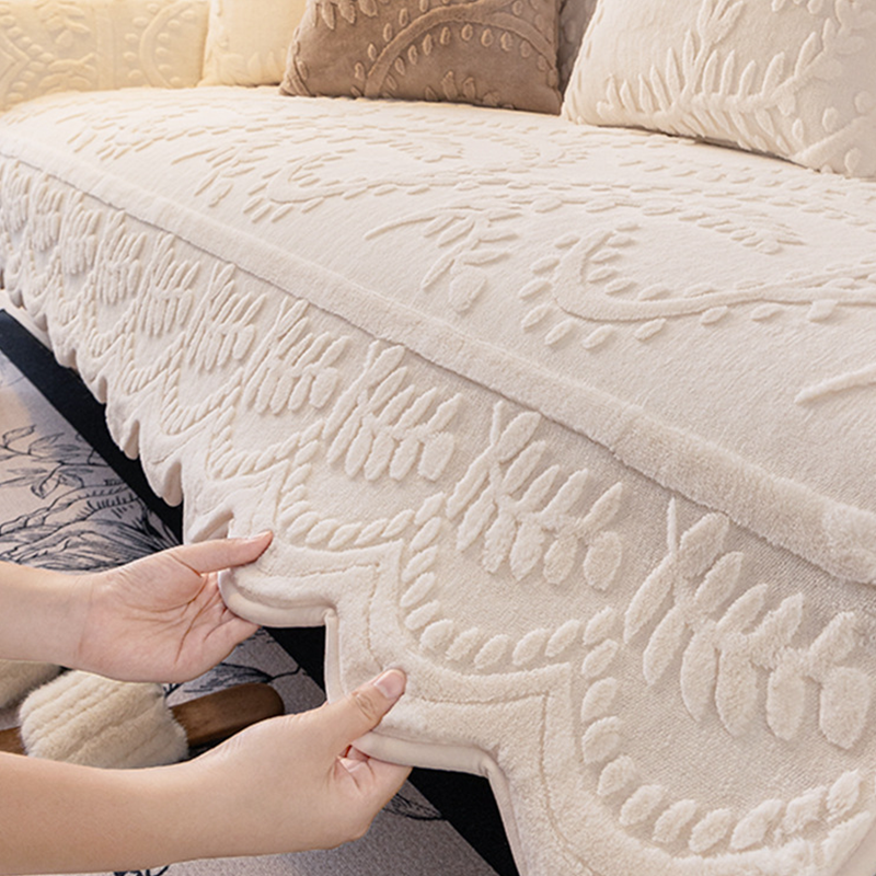 Faux Rabbit Fur Non-Slip Couch Covers