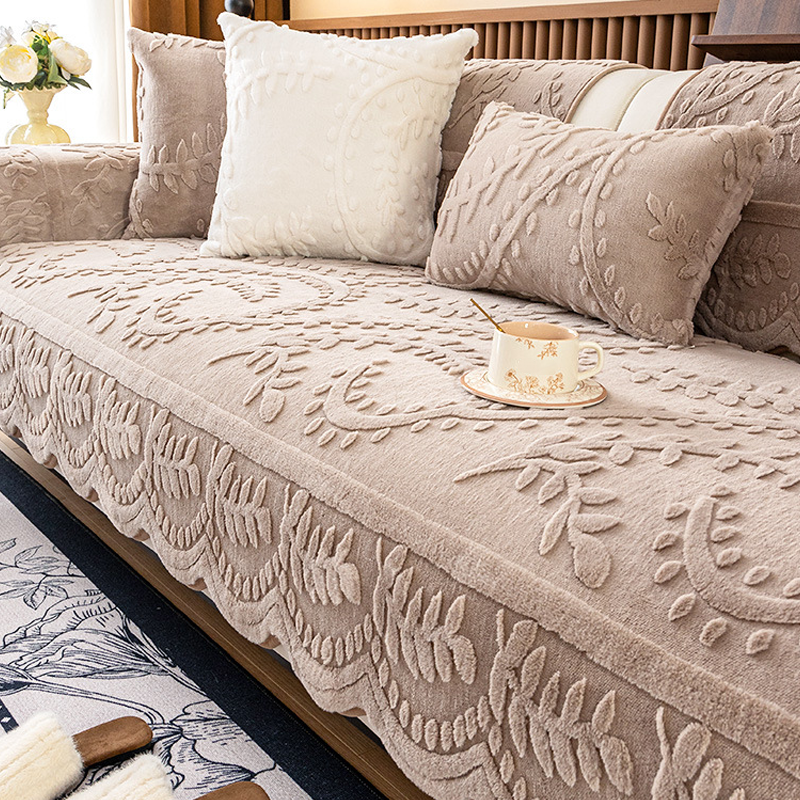 Faux Rabbit Fur Non-Slip Couch Covers