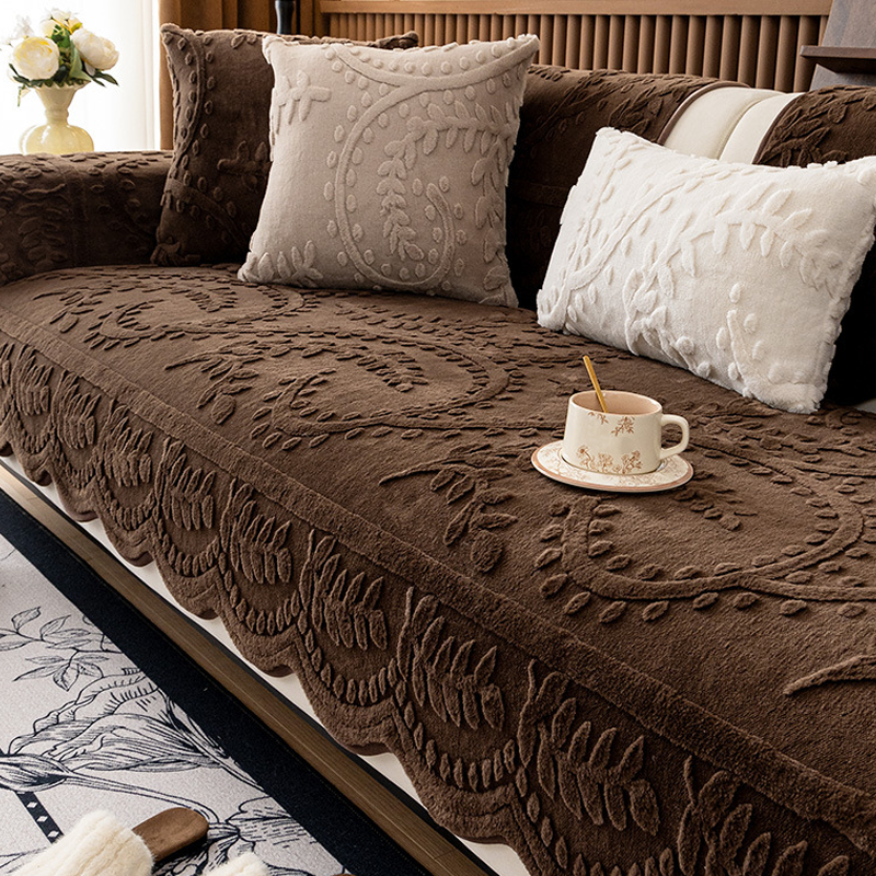 Faux Rabbit Fur Non-Slip Couch Covers