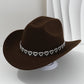 🤠 LIMITED-TIME 50% OFF! 💥 Women's Rhinestone Heart Cowboy Hat – Sparkling, Elegant French Jazz Fedora ✨