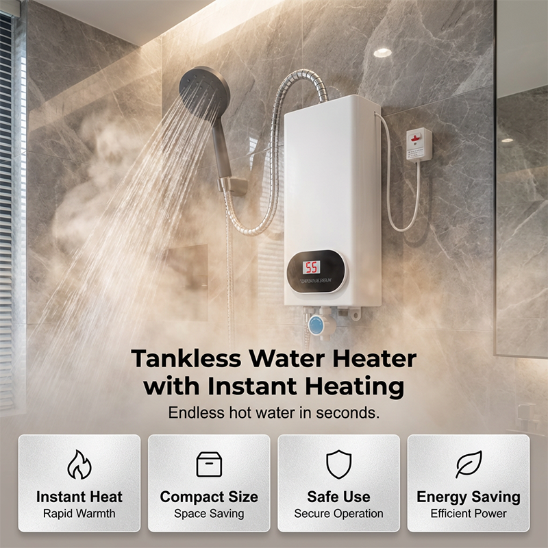 ⏳🔥LIMITED-TIME 50% OFF! ⏰Compact & Safe Instant Electric Water Heater