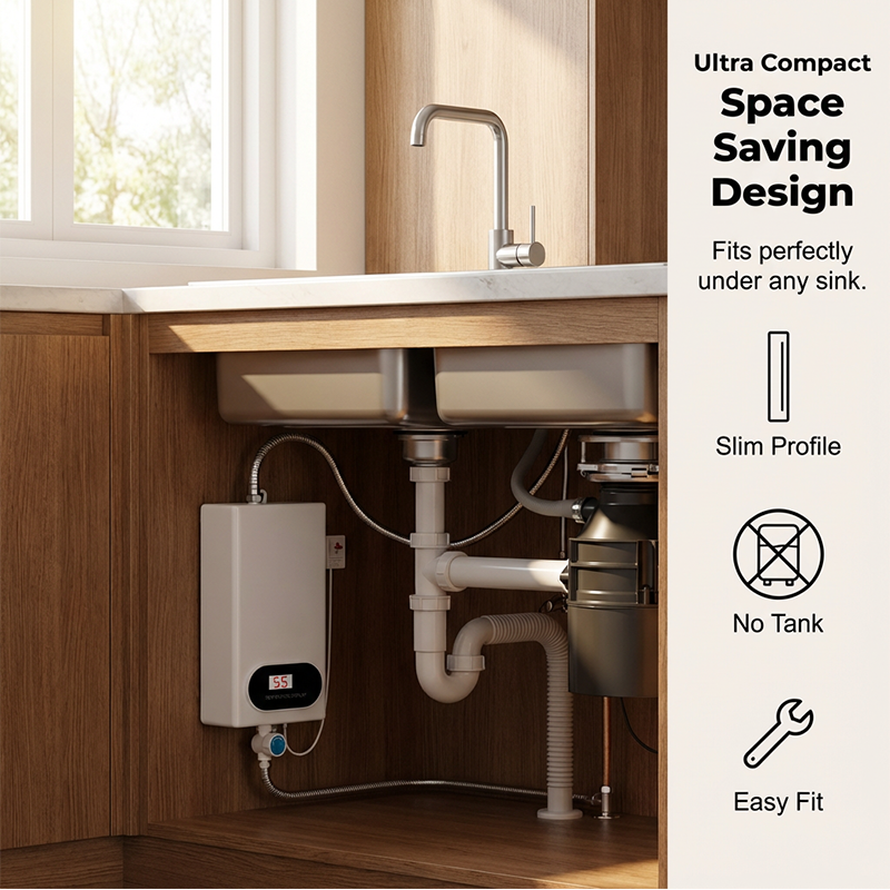 ⏳🔥LIMITED-TIME 50% OFF! ⏰Compact & Safe Instant Electric Water Heater