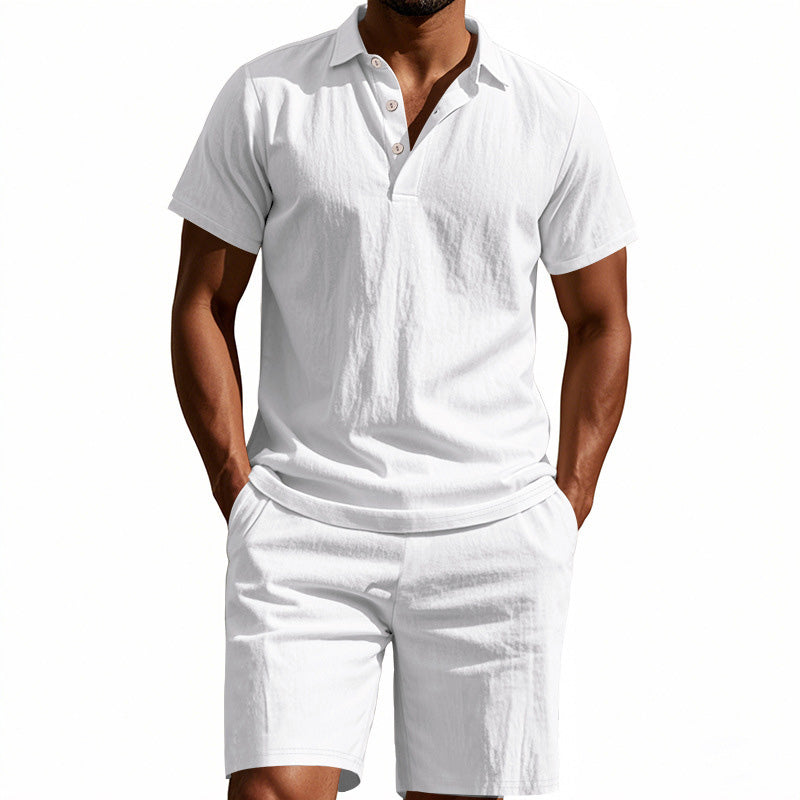 Men's Casual Top & Shorts 2-Piece Set